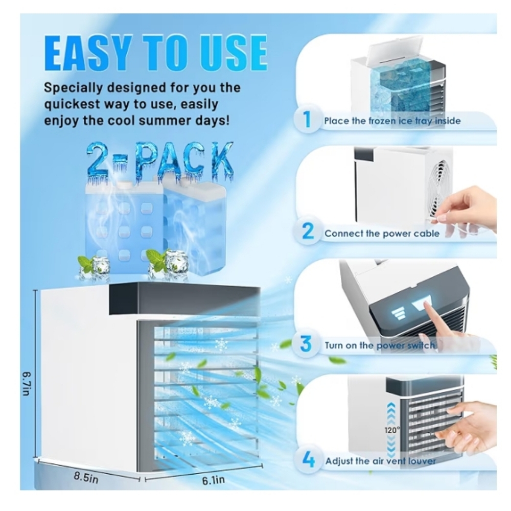 Portable Mini Air Conditioner with Ice Packs - Picture 5 of 6